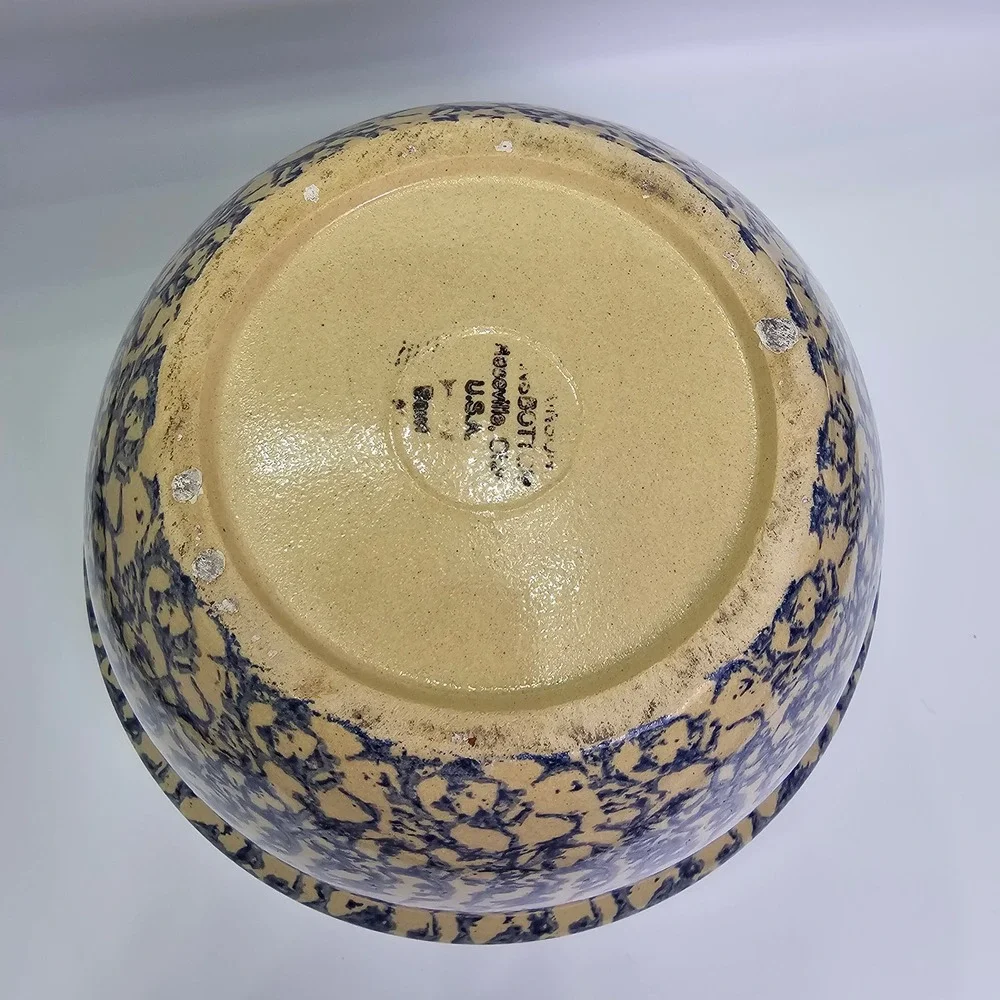 Vintage Robinson Ransbottom RRP Blue Sponge Ware 9